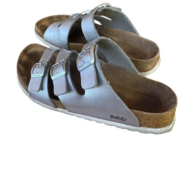 Betula by Birkenstock Leo Soft Footbed Sandal Size 38 Narrow Fit / US W7 M 5 - Picture 9 of 12